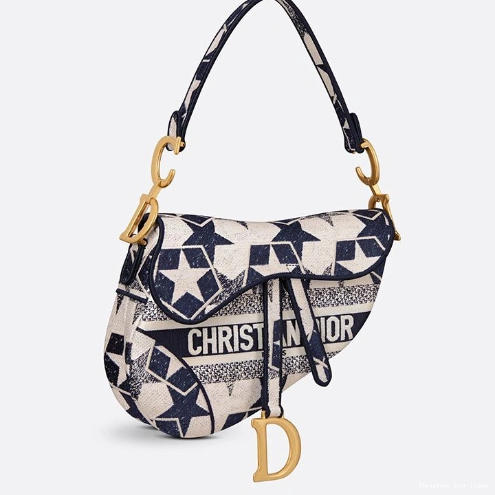Cheap Dior Etoile Canvas White Christian Saddle Blue Bag Motif 0707 Luxury